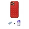MARSİLYAN™- iPhone 13 Pro Max Kılıf Ahenk Işık - Siyah Bilvis 5in1 3D Magic Cam Ekran Koruyucu + Shine Kamera Lens Koruma Cam - MI