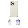 MARSİLYAN™- iPhone 13 Pro Max Kılıf Ahenk Işık - Siyah Bilvis 5in1 3D Magic Cam Ekran Koruyucu + Shine Kamera Lens - GD