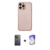 MARSİLYAN™- iPhone 13 Pro Max Kılıf Ahenk Işık - Siyah Bilvis 5in1 3D Magic Cam Ekran Koruyucu + Yeşil Neon Fosforlu Kamera Lens