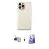 MARSİLYAN™- iPhone 13 Pro Max Kılıf Ahenk Işık - Siyah Bilvis 5in1 5D Magic Hayalet Cam Ekran Koruyucu + Rainbow Kamera Lens Koruma Cam - KI