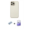 MARSİLYAN™- iPhone 13 Pro Max Kılıf Ahenk Işık - Siyah Bilvis 5in1 5D Magic Hayalet Cam Ekran Koruyucu + Shine Kamera Lens Koruma Cam - MI