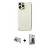 MARSİLYAN™- iPhone 13 Pro Max Kılıf Ahenk Işık - Siyah Bilvis Hayalet Cam Ekran Koruyucu + Rainbow Kamera Lens Koruma Cam - MI