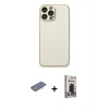 MARSİLYAN™- iPhone 13 Pro Max Kılıf Ahenk Işık - Siyah Bilvis Hayalet Cam Ekran Koruyucu + Renkli Kamera Lens Koruma Cam - MI