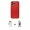 MARSİLYAN™- iPhone 13 Pro Max Kılıf Ahenk Işık - Siyah Bilvis Hayalet Cam Ekran Koruyucu + Shine Kamera Lens - GD