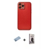 MARSİLYAN™- iPhone 13 Pro Max Kılıf Ahenk Işık - Siyah Bilvis Hayalet Cam Ekran Koruyucu + Shine Kamera Lens Koruma Cam - MI