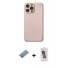 MARSİLYAN™- iPhone 13 Pro Max Kılıf Ahenk Işık - Siyah Joko 5D Cam + Shine Kamera Lens Koruma Cam - GI