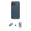 MARSİLYAN™- iPhone 13 Pro Max Kılıf Ahenk Işık - Siyah Joko 5D Cam + Shine Kamera Lens Koruma Cam - GI