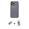 MARSİLYAN™- iPhone 13 Pro Max Kılıf Ahenk Işık - Siyah Joko 5D Cam + Shine Kamera Lens Koruma Cam - GI
