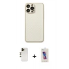 MARSİLYAN™- iPhone 13 Pro Max Kılıf Ahenk Işık - Siyah Joko 5D Cam + Shine Kamera Lens - GD