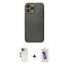 MARSİLYAN™- iPhone 13 Pro Max Kılıf Ahenk Işık - Siyah Joko 5D Cam + Shine Kamera Lens - GD