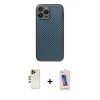MARSİLYAN™- iPhone 13 Pro Max Kılıf Ahenk Işık - Siyah Joko 5D Cam + Shine Kamera Lens - GD