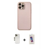 MARSİLYAN™- iPhone 13 Pro Max Kılıf Ahenk Işık - Siyah Joko 5D Cam + Shine Kamera Lens - GD