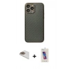 MARSİLYAN™- iPhone 13 Pro Max Kılıf Ahenk Işık - Siyah Joko 5D Cam + Pers Alüminyum Kamera Lens - GD