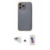 MARSİLYAN™- iPhone 13 Pro Max Kılıf Ahenk Işık - Siyah Joko 5D Cam + Pers Alüminyum Kamera Lens - GD