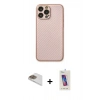 MARSİLYAN™- iPhone 13 Pro Max Kılıf Ahenk Işık - Siyah Joko 5D Cam + Pers Alüminyum Kamera Lens - GD