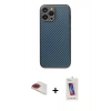 MARSİLYAN™- iPhone 13 Pro Max Kılıf Ahenk Işık - Siyah Joko 5D Cam + Pers Alüminyum Kamera Lens - KI