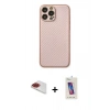 MARSİLYAN™- iPhone 13 Pro Max Kılıf Ahenk Işık - Siyah Joko 5D Cam + Pers Alüminyum Kamera Lens - KI