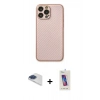MARSİLYAN™- iPhone 13 Pro Max Kılıf Ahenk Işık - Siyah Joko 5D Cam + Pers Alüminyum Kamera Lens - LT