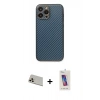 MARSİLYAN™- iPhone 13 Pro Max Kılıf Ahenk Işık - Siyah Joko 5D Cam + Rainbow Kamera Lens Koruma Cam - REGD