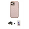 MARSİLYAN™- iPhone 13 Pro Max Kılıf Ahenk Işık - Siyah Joko 5D Cam + Raze Metal Kamera Lens - GD
