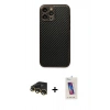 MARSİLYAN™- iPhone 13 Pro Max Kılıf Ahenk Işık - Siyah Joko 5D Cam + Raze Metal Kamera Lens - GD