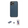 MARSİLYAN™- iPhone 13 Pro Max Kılıf Ahenk Işık - Siyah Joko 5D Cam + Renkli Kamera Lens Koruma Cam - YL