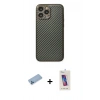 MARSİLYAN™- iPhone 13 Pro Max Kılıf Ahenk Işık - Siyah Joko 5D Cam + Shine Kamera Lens Koruma Cam - MI