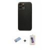 MARSİLYAN™- iPhone 13 Pro Max Kılıf Ahenk Işık - Siyah Joko 5D Cam + Shine Kamera Lens Koruma Cam - MI