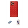 MARSİLYAN™- iPhone 13 Pro Max Kılıf Ahenk Işık - Siyah Joko 5D Cam + Shine Kamera Lens Koruma Cam - PE