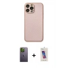 MARSİLYAN™- iPhone 13 Pro Max Kılıf Ahenk Işık - Siyah Joko 5D Cam + Neon Fosforlu Kamera Lens - YL