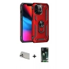 MARSİLYAN™- iPhone 13 Pro Max Kılıf Ahenk Klasik Koleksiyonu - Şeffaf 360 Full Body Arka Koruyucu + Rainbow Kamera Lens Koruma Cam - BZ