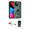 MARSİLYAN™- iPhone 13 Pro Max Kılıf Ahenk Klasik Koleksiyonu - Şeffaf 360 Full Body Arka Koruyucu + Pers Alüminyum Kamera Lens - KI