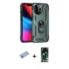 MARSİLYAN™- iPhone 13 Pro Max Kılıf Ahenk Klasik Koleksiyonu - Şeffaf 360 Full Body Arka Koruyucu + Shine Kamera Lens Koruma Cam - MI