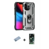 MARSİLYAN™- iPhone 13 Pro Max Kılıf Ahenk Klasik Koleksiyonu - Şeffaf 360 Full Body Arka Koruyucu + Shine Kamera Lens Koruma Cam - MI