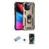 MARSİLYAN™- iPhone 13 Pro Max Kılıf Ahenk Klasik Koleksiyonu - Şeffaf 360 Full Body Arka Koruyucu + Shine Kamera Lens Koruma Cam - MI