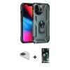 MARSİLYAN™- iPhone 13 Pro Max Kılıf Ahenk Klasik Koleksiyonu - Şeffaf 360 Full Body Arka Koruyucu + Pers Alüminyum Kamera Lens - LT