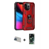 MARSİLYAN™- iPhone 13 Pro Max Kılıf Ahenk Klasik Koleksiyonu - Şeffaf 360 Full Body Arka Koruyucu + Rainbow Kamera Lens Koruma Cam - MI