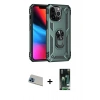 MARSİLYAN™- iPhone 13 Pro Max Kılıf Ahenk Klasik Koleksiyonu - Şeffaf 360 Full Body Arka Koruyucu + Rainbow Kamera Lens Koruma Cam - MI
