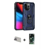MARSİLYAN™- iPhone 13 Pro Max Kılıf Ahenk Klasik Koleksiyonu - Şeffaf 360 Full Body Arka Koruyucu + Rainbow Kamera Lens Koruma Cam - MR
