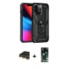 MARSİLYAN™- iPhone 13 Pro Max Kılıf Ahenk Klasik Koleksiyonu - Şeffaf 360 Full Body Arka Koruyucu + Raze Metal Kamera Lens - GD