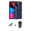 MARSİLYAN™- iPhone 13 Pro Max Kılıf Ahenk Klasik Koleksiyonu - Şeffaf 360 Full Body Arka Koruyucu + Shine Kamera Lens Koruma Cam - PE