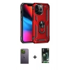 MARSİLYAN™- iPhone 13 Pro Max Kılıf Ahenk Klasik Koleksiyonu - Şeffaf 360 Full Body Arka Koruyucu + Neon Fosforlu Kamera Lens - YL