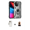 MARSİLYAN™- iPhone 13 Pro Max Kılıf Ahenk Klasik Koleksiyonu - Şeffaf Maxco Cam Ekran Koruyucu + Shine Kamera Lens - GD