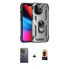 MARSİLYAN™- iPhone 13 Pro Max Kılıf Ahenk Klasik Koleksiyonu - Şeffaf Maxco Cam Ekran Koruyucu + Neon Fosforlu Kamera Lens - YL