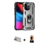 MARSİLYAN™- iPhone 13 Pro Max Kılıf Ahenk Klasik Koleksiyonu - Şeffaf Maxco Cam Ekran Koruyucu + Rainbow Kamera Lens Koruma Cam - BZ