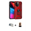 MARSİLYAN™- iPhone 13 Pro Max Kılıf Ahenk Klasik Koleksiyonu - Şeffaf Maxco Cam Ekran Koruyucu + Rainbow Kamera Lens Koruma Cam - MI