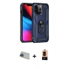 MARSİLYAN™- iPhone 13 Pro Max Kılıf Ahenk Klasik Koleksiyonu - Şeffaf Maxco Cam Ekran Koruyucu + Rainbow Kamera Lens Koruma Cam - MI