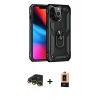 MARSİLYAN™- iPhone 13 Pro Max Kılıf Ahenk Klasik Koleksiyonu - Şeffaf Maxco Cam Ekran Koruyucu + Raze Metal Kamera Lens - GD