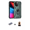 MARSİLYAN™- iPhone 13 Pro Max Kılıf Ahenk Klasik Koleksiyonu - Şeffaf Maxco Cam Ekran Koruyucu + Renkli Kamera Lens Koruma Cam - SI