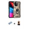 MARSİLYAN™- iPhone 13 Pro Max Kılıf Ahenk Klasik Koleksiyonu - Şeffaf Maxco Cam Ekran Koruyucu + Shine Kamera Lens Koruma Cam - MI